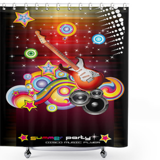 Personality  Musical Dance Background Shower Curtains