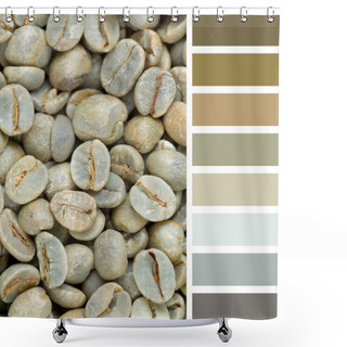 Personality  Raw Coffee Beans Palette Shower Curtains