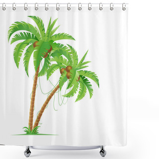 Personality  Palm Tree Shower Curtains