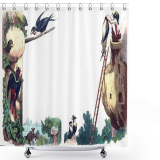 Personality  Fabulous Illustration(frame) For The Text. Shower Curtains