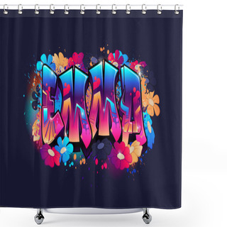 Personality  Graffiti Styled Design For Emma .. Shower Curtains
