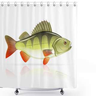 Personality  Perch Fish Shower Curtains