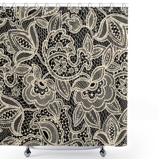 Personality  Lace Seamless Pattern Shower Curtains