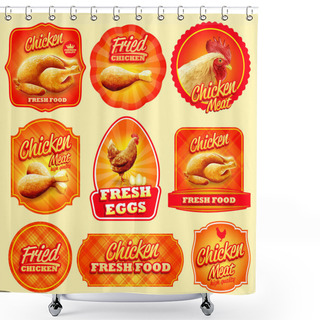 Personality  CHICKEN Menu Food Shower Curtains