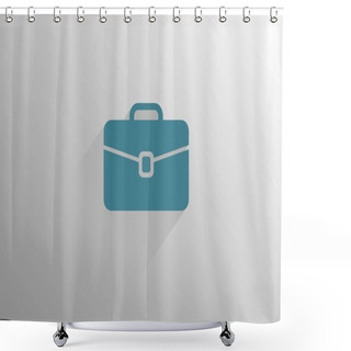 Personality  Flat Long Shadow Icon Of Briefcase Shower Curtains