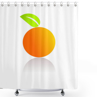 Personality  Orange Shower Curtains