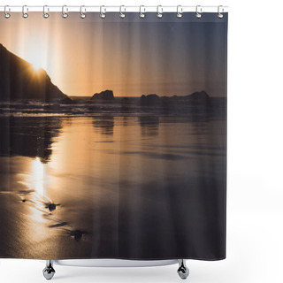 Personality  Sunset At Harris Beach Oregon Shower Curtains