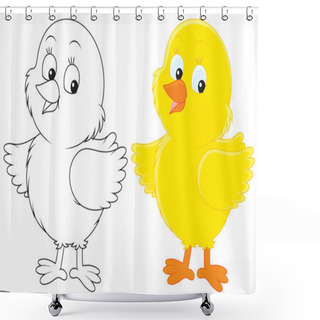 Personality  Small Chick Shower Curtains