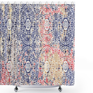 Personality  Carpet And Fabric Print Design With Grunge And Distressed Texture Repeat Pattern  Shower Curtains