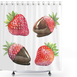 Personality  Ripe Berries In Chocolate Shower Curtains