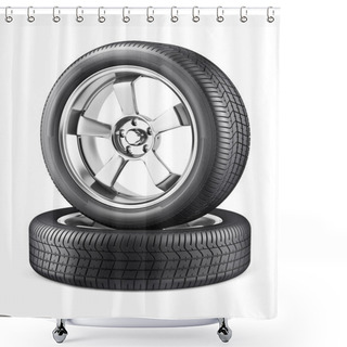 Personality  Car Wheels Shower Curtains