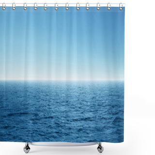 Personality  Blue Open Sea. Environment,travel And Nature Concept. Shower Curtains