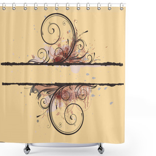 Personality  Floral Decorative Banner Shower Curtains