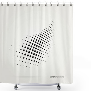 Personality  Vector Halftone Dots. Shower Curtains