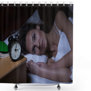 Personality  Woman With Insomnia Shower Curtains