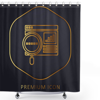 Personality  Analytics Golden Line Premium Logo Or Icon Shower Curtains