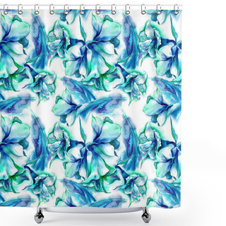 Personality  Amaryllis Seamless Pattern Shower Curtains