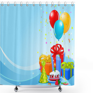 Personality  Birthday Party Background Shower Curtains