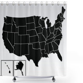 Personality  The United States Of America Shower Curtains