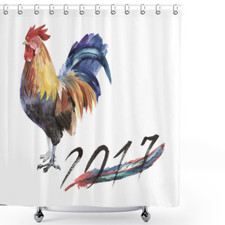 Personality  Christmas Winter Holiday Symbol In A Watercolor Style Isolated Shower Curtains