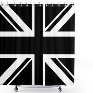 Personality  Black & White Union Jack Shower Curtains