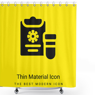 Personality  Blood Test Minimal Bright Yellow Material Icon Shower Curtains