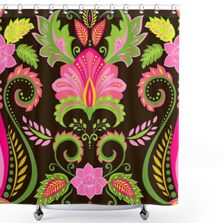 Personality  Vintage Ornate Floral Background Shower Curtains