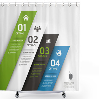 Personality  Modern Design Element Template. Shower Curtains