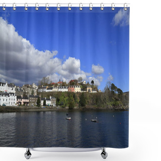 Personality  Portree Harbor, Scotland Shower Curtains