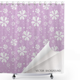 Personality  Abstract Seamless Background With Flowers. Vector Pattern Shower Curtains