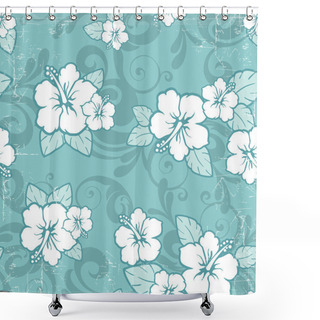 Personality  Seamless Ibiscus Vintage Shower Curtains