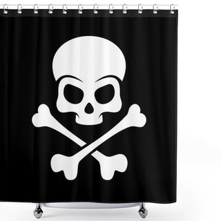 Personality  Skull And Bones Shower Curtains