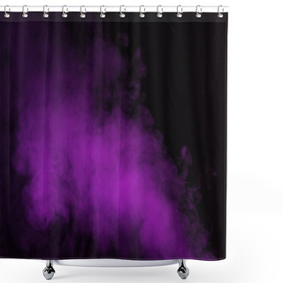 Personality  Abstract Black Background With Violet Smoke  Shower Curtains