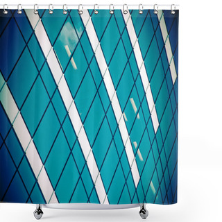 Personality  Corporate Building With Office Windows Shower Curtains