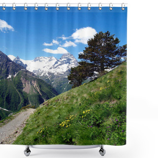 Personality  Mountain Landscape Shower Curtains