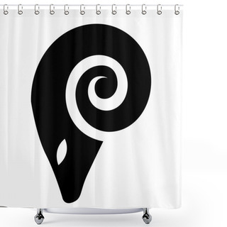Personality  Black Ram Icon Shower Curtains