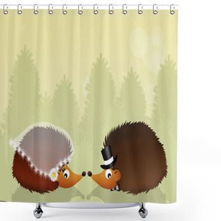 Personality  Curly In Love Shower Curtains