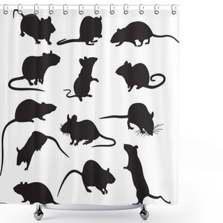 Personality  Mouse Vector Shower Curtains