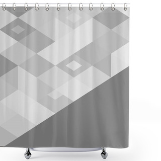 Personality  Vector Abstract Geometric Shape From Cubes.  Shower Curtains