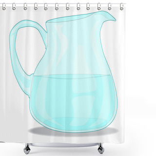 Personality  Water Jug Shower Curtains