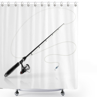 Personality  Rod Spinning With Spoon-bait Shower Curtains
