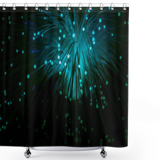 Personality  Shiny Blue Fiber Optics Background Shower Curtains