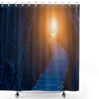 Personality  Light In The End Of The Dark Tree Tunnel. Hope And Life  Shower Curtains