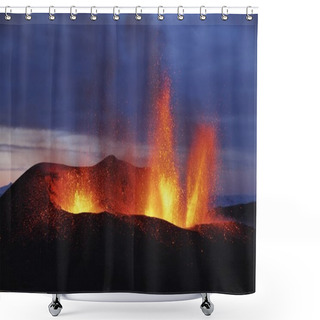 Personality  Molten Lava Erupts Shower Curtains