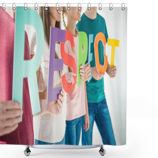 Personality  Friends Holding Word Respect Shower Curtains