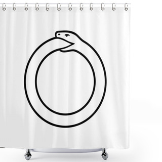 Personality  Ouroboros Snake Symbol Shower Curtains