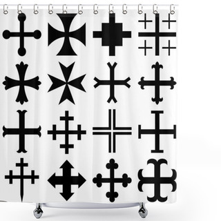 Personality  Heraldic Crosses Shower Curtains