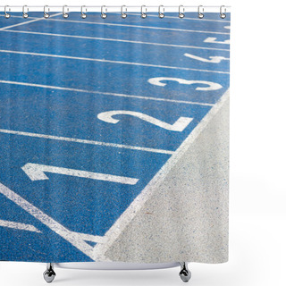 Personality  Numeration Of Running Track Shower Curtains