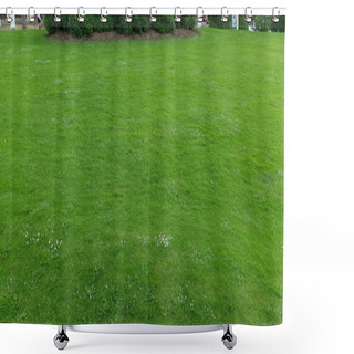 Personality  Well-kept Green Grass In The Donostia San Sebastian Gardens In The Basque Country Shower Curtains