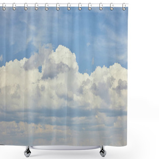 Personality  Blue Sky With White Clouds And Copy Space Shower Curtains